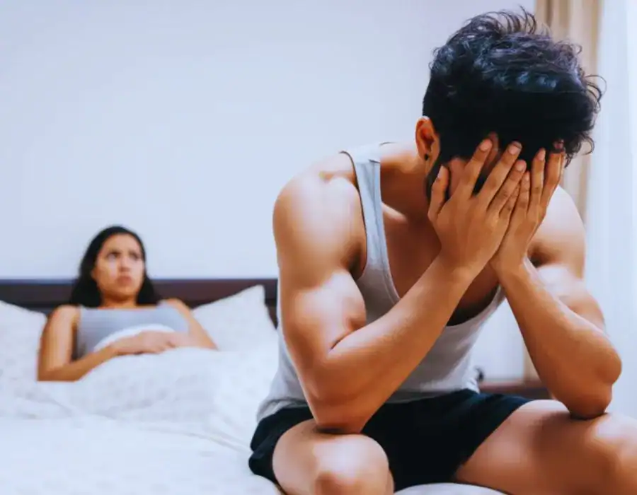 Image of upset man in need of erectile dysfunction treatment Wigan